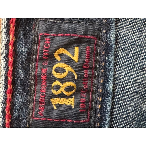 Vintage Y2K Abercrombie & Fitch 1892 Womens Blue Denim Straight-Leg Button-Fly J - Picture 4 of 5